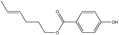 4-Hydroxybenzoic acid 4-hexenyl ester 结构式