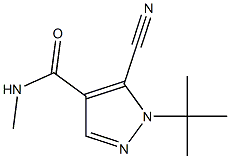 5-Cyano-1-tert-butyl-N-methyl-1H-pyrazole-4-carboxamide 结构式