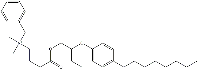 N,N-Dimethyl-N-benzyl-N-[3-[[2-(4-octylphenyloxy)butyl]oxycarbonyl]butyl]aminium 结构式