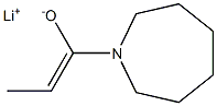 Lithium(Z)-1-[(hexahydro-1H-azepin)-1-yl]-1-propene-1-olate 结构式