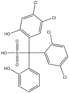 (2,5-Dichlorophenyl)(3,4-dichloro-6-hydroxyphenyl)(2-hydroxyphenyl)methanesulfonic acid 结构式