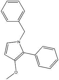 1-Benzyl-2-phenyl-3-(methyloxy)-1H-pyrrole 结构式