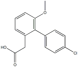 4'-Chloro-6-methoxy-1,1'-biphenyl-2-acetic acid 结构式