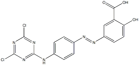5-[p-(4,6-Dichloro-1,3,5-triazin-2-ylamino)phenylazo]-2-hydroxybenzoic acid 结构式