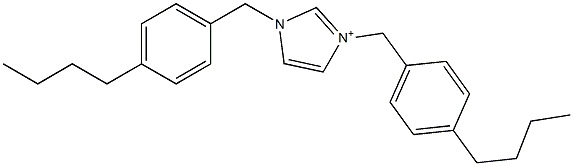 1,3-Bis[(4-butylphenyl)methyl]-1H-imidazol-3-ium 结构式