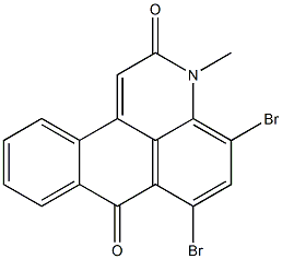 4,6-Dibromo-2,3-dihydro-3-methyl-7H-dibenz[f,ij]isoquinoline-2,7-dione 结构式