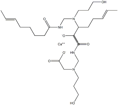 Bis[N-(3-hydroxypropyl)-N-(6-octenoylaminomethyl)glycine]calcium salt 结构式