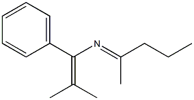 1-Phenyl-1-[(methyl)(propyl)methyleneamino]-2-methyl-1-propene 结构式