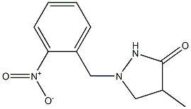 4-Methyl-1-(2-nitrobenzyl)pyrazolidin-3-one 结构式