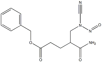 4-Carbamoyl-5-(nitrosocyanoamino)valeric acid benzyl ester 结构式