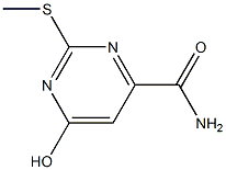 6-Hydroxy-2-(methylthio)pyrimidine-4-carboxamide 结构式