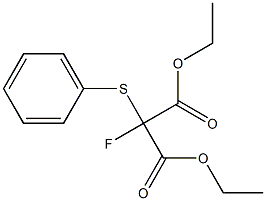 2-Phenylthio-2-fluoromalonic acid diethyl ester 结构式