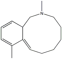 (8E)-2-Methyl-9-methyl-1,2,3,4,5,6,7,12a-octahydro-2-benzazecine 结构式