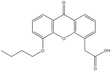 5-Butoxy-9-oxo-9H-xanthene-4-acetic acid 结构式