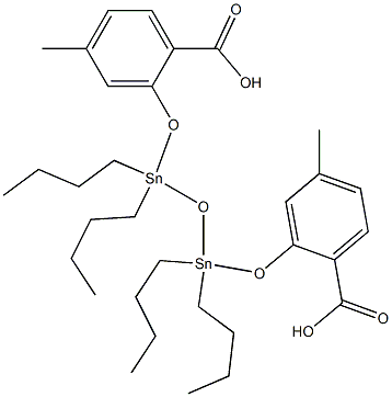 Bis(4-methylsalicylic acid)1,1,3,3-tetrabutyl-1,3-distanna-2-oxapropane-1,3-diyl ester 结构式