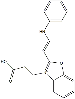 3-(2-Carboxyethyl)-2-(2-anilinoethenyl)benzoxazolium 结构式