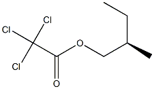 (-)-Trichloroacetic acid (R)-2-methylbutyl ester 结构式