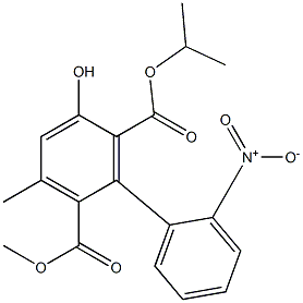 3-Methyl-5-hydroxy-2'-nitro-1,1'-biphenyl-2,6-dicarboxylic acid 2-methyl 6-isopropyl ester 结构式