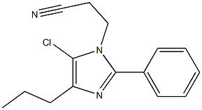 5-Chloro-1-(2-cyanoethyl)-2-phenyl-4-propyl-1H-imidazole 结构式