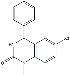 6-Chloro-3,4-dihydro-1-methyl-4-phenylquinazolin-2(1H)-one 结构式