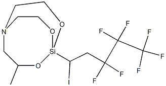 1-(1-Iodo-3,3,4,4,5,5,5-heptafluoropentyl)-3-methyl-2,8,9-trioxa-5-aza-1-silabicyclo[3.3.3]undecane 结构式