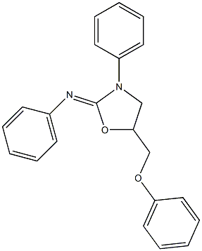 5-(Phenoxymethyl)-N,3-diphenyloxazolidin-2-imine 结构式