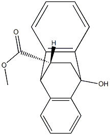 (11R)-9,10-Dihydro-10-hydroxy-9,10-ethanoanthracene-11-carboxylic acid methyl ester 结构式