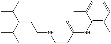 3-[[2-[Bis(1-methylethyl)amino]ethyl]amino]-N-(2,6-dimethylphenyl)propanamide 结构式