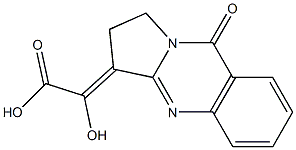 2-[(1,2,3,9-Tetrahydro-9-oxopyrrolo[2,1-b]quinazolin)-3-ylidene]-2-hydroxyacetic acid 结构式