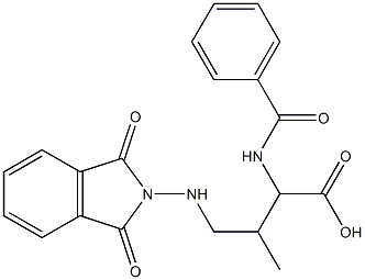 2-(Benzoylamino)-4-[(1,3-dioxo-2H-isoindol-2-yl)amino]-3-methylbutyric acid 结构式