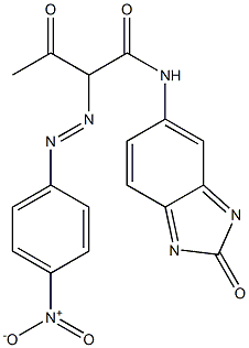 5-[2-(4-Nitrophenylazo)acetoacetylamino]-2H-benzimidazol-2-one 结构式