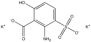 6-Amino-5-sulfosalicylic acid dipotassium salt 结构式