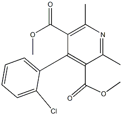 4-(2-Chlorophenyl)-2,6-dimethylpyridine-3,5-dicarboxylic acid dimethyl ester 结构式