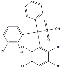 (2,3-Dichlorophenyl)(2,3-dichloro-5,6-dihydroxyphenyl)phenylmethanesulfonic acid 结构式