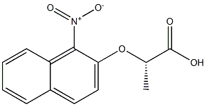 [S,(+)]-2-[(1-Nitro-2-naphtyl)oxy]propionic acid 结构式