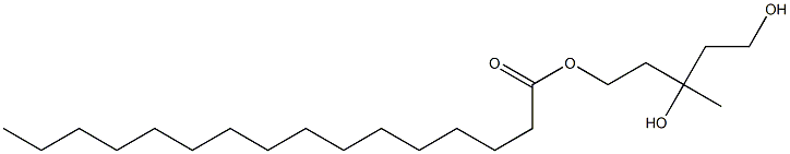 Palmitic acid 3,5-dihydroxy-3-methylpentyl ester 结构式