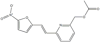 Acetic acid [6-[2-(5-nitro-2-furyl)ethenyl]-2-pyridyl]methyl ester 结构式