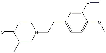 1-(3,4-Dimethoxyphenethyl)-3-methyl-4-piperidone 结构式