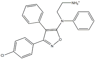 2-[Phenyl[3-(4-chlorophenyl)-4-phenylisoxazol-5-yl]amino]ethanaminium 结构式