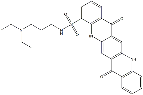 N-[3-(Diethylamino)propyl]-5,7,12,14-tetrahydro-7,14-dioxoquino[2,3-b]acridine-4-sulfonamide 结构式