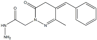 2-[(6-Methyl-5-benzylidene-3-oxo-2,3,4,5-tetrahydropyridazin)-2-yl]acetohydrazide 结构式