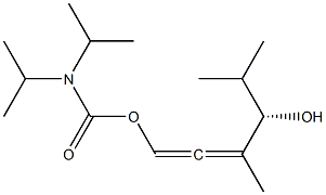 N,N-Diisopropylcarbamic acid [(4S)-4-hydroxy-3,5-dimethyl-1,2-hexadienyl] ester 结构式