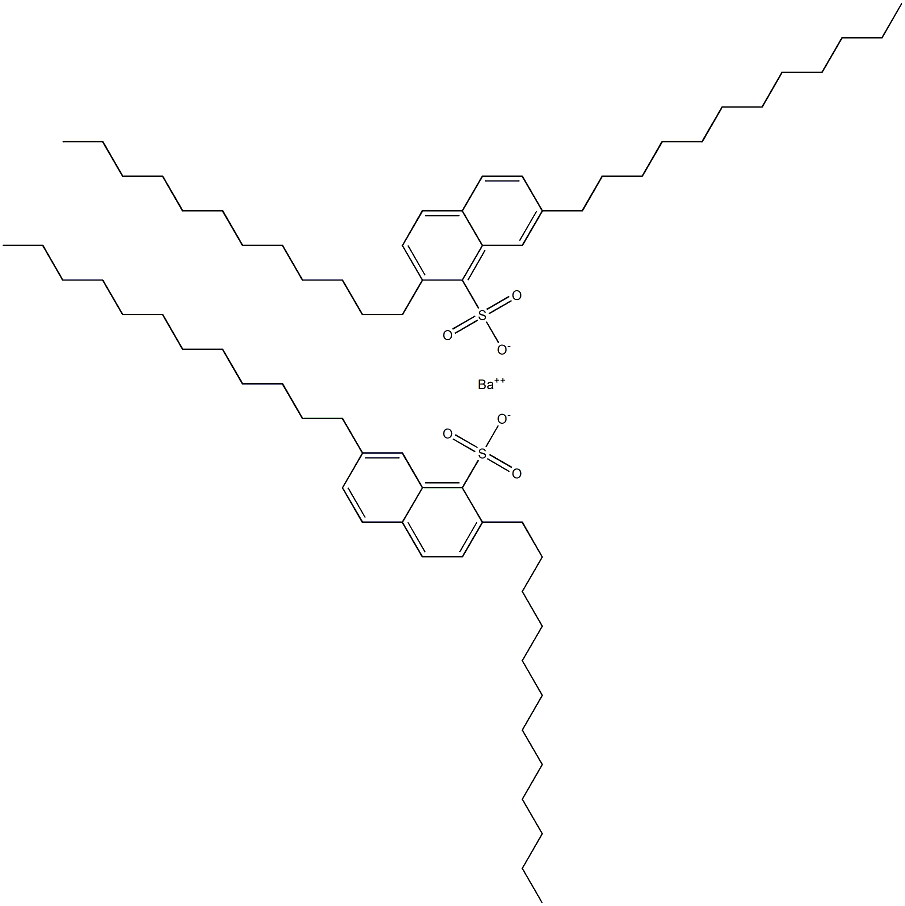 Bis(2,7-didodecyl-1-naphthalenesulfonic acid)barium salt 结构式