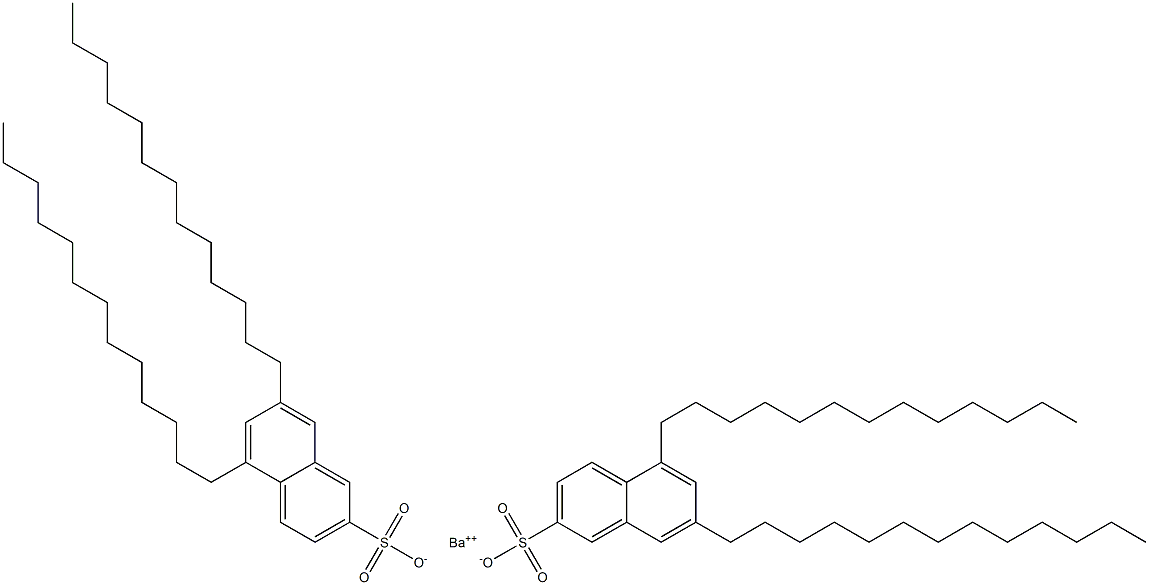 Bis(5,7-ditridecyl-2-naphthalenesulfonic acid)barium salt 结构式