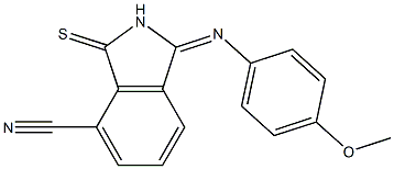 7-Cyano-2,3-dihydro-3-(4-methoxyphenylimino)-1H-isoindole-1-thione 结构式