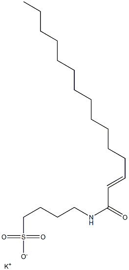 4-(2-Pentadecenoylamino)-1-butanesulfonic acid potassium salt 结构式