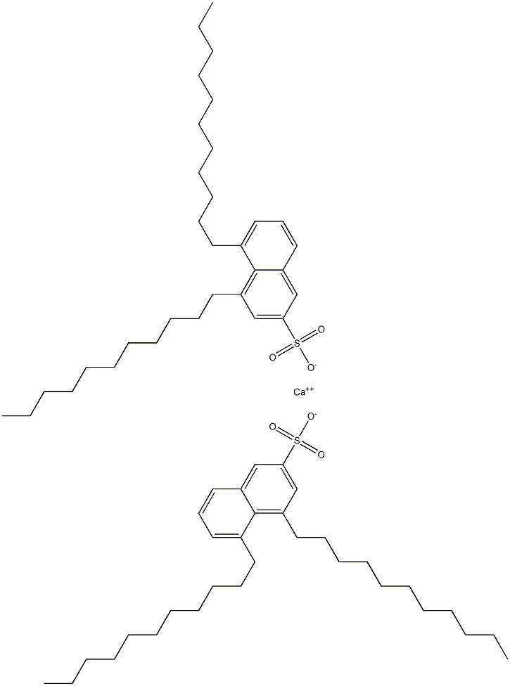 Bis(4,5-diundecyl-2-naphthalenesulfonic acid)calcium salt 结构式