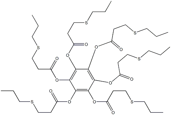Benzenehexol hexakis[3-(propylthio)propanoate] 结构式