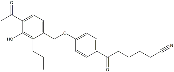 6-[4-(4-Acetyl-3-hydroxy-2-propylbenzyloxy)phenyl]-6-oxohexanenitrile 结构式