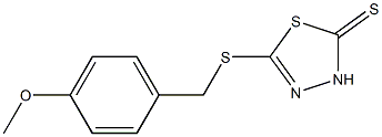 5-[(4-Methoxybenzyl)thio]-1,3,4-thiadiazole-2(3H)-thione 结构式